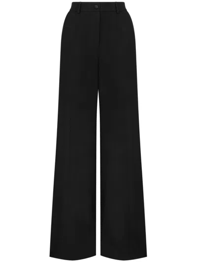 Dolce & Gabbana Pressed-crease Trousers In Black