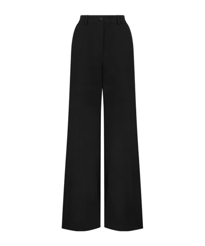 Dolce & Gabbana Pressed-crease Trousers In Black