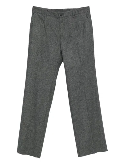 Dolce & Gabbana Pressed-crease Trousers In Gray
