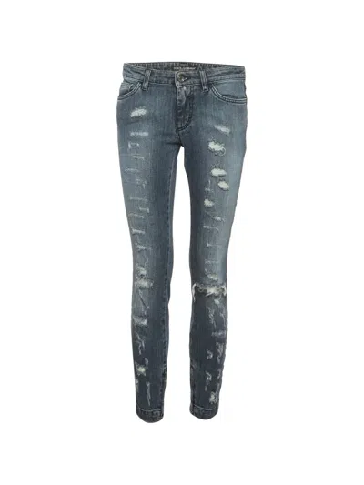 Pre-owned Dolce & Gabbana Pretty Fit Distressed Jeans In Blue