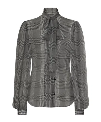 DOLCE & GABBANA DOLCE  GABBANA SEMI-SHEER CHIFFON SHIRT