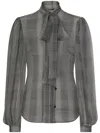 DOLCE & GABBANA PRINCE OF WALES CHECK BLOUSE