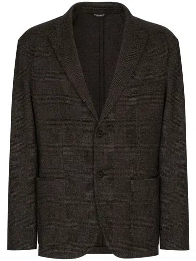 Dolce & Gabbana Sakko Mit Prince Of Wales-karo In Black