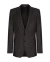 Dolce & Gabbana Single-breasted Glen Plaid Martini-fit Jacket In Black