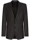 Dolce & Gabbana Single-breasted Glen Plaid Martini-fit Jacket In Brown