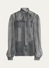Dolce & Gabbana Prince Of Wales Check Blouse In Blkprtchk