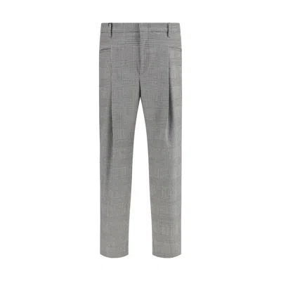 Dolce & Gabbana Prince Of Wales Trousers In Black