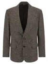 Dolce & Gabbana Single-breasted Felted Jacket In Brown