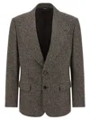Dolce & Gabbana Single-breasted Felted Jacket In Brown
