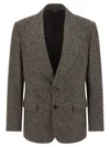 Dolce & Gabbana Single-breasted Felted Jacket In Gray