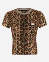 Dolce & Gabbana Cotton Leopard Print T-shirt In Print