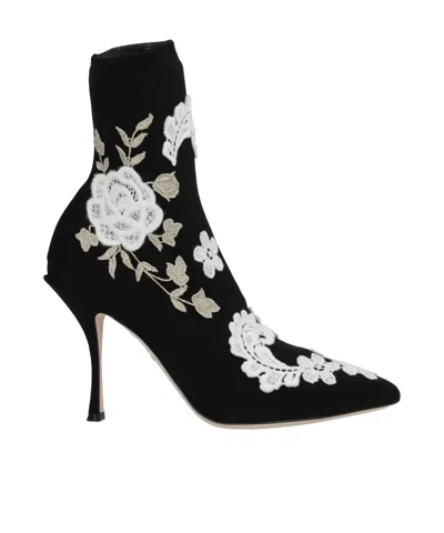 DOLCE & GABBANA PRINT ANKLE BOOTS