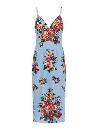 Dolce & Gabbana Print Dress In Blue