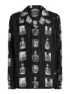 Dolce & Gabbana Dolce&gabbana Liquor Print Silk Twill Camp Shirt In Negro