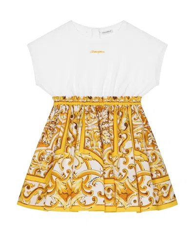 Dolce & Gabbana Print Short-sleeve Dress In White