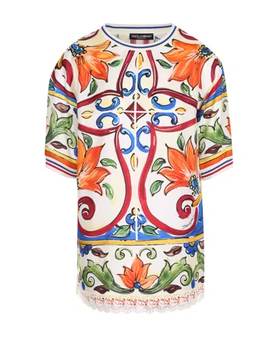 Dolce & Gabbana Print Short Sleeve T-shirt In Multicolor