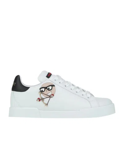 Dolce & Gabbana Print Sneakers In White