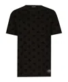 Dolce & Gabbana T-shirt All-over Flocked In Black