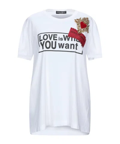 Dolce & Gabbana Print T-shirts In White