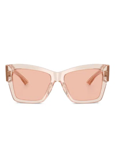 Dolce & Gabbana Printed-arms Sunglasses In Pink