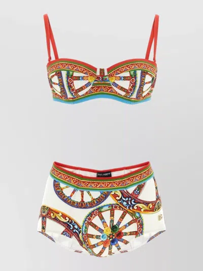 Dolce & Gabbana Printed Bikini In Animal Print