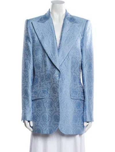 Pre-owned Dolce & Gabbana Printed Blazer In Blue