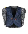 Dolce & Gabbana Printed Blazer In Blue