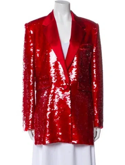 Pre-owned Dolce & Gabbana Printed Blazer W/ Tags In Red