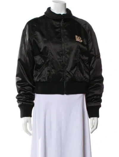 Pre-owned Dolce & Gabbana Printed Bomber Jacket In Green