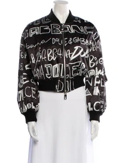 Pre-owned Dolce & Gabbana Printed Bomber Jacket In Multi