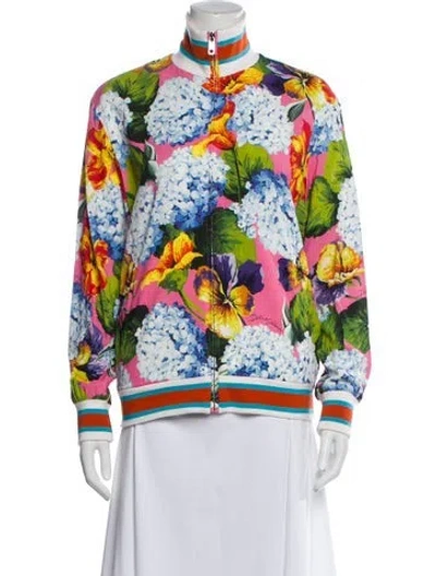 Pre-owned Dolce & Gabbana Printed Bomber Jacket In Multi