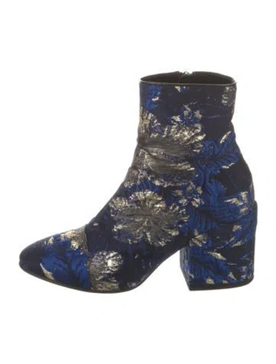 Pre-owned Dolce & Gabbana Printed Boots In Blue
