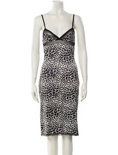 Pre-owned Dolce & Gabbana Printed Bow Accents Nightgown W/ Tags In Multi