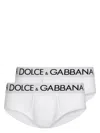 Dolce & Gabbana Logo-waist Cotton Briefs In Neutral