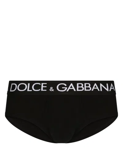 Dolce & Gabbana Printed Briefs In Black