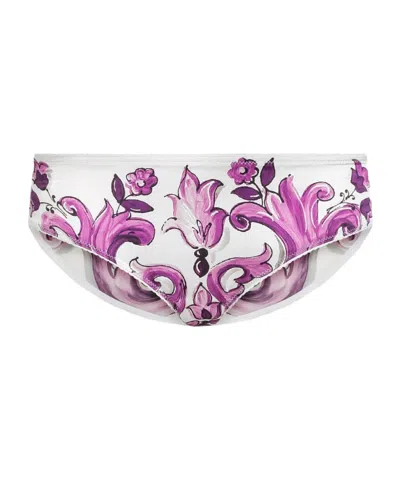 Dolce & Gabbana Printed Briefs In Purple