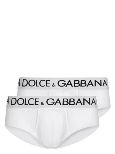 Dolce & Gabbana Printed Briefs In White