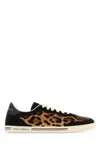 Dolce & Gabbana Printed Calf Hair Saint Tropez Light Sneakers In Brown