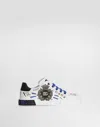 Dolce & Gabbana Printed Calfskin Portofino Light Sneakers In Multicolor