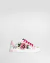 Dolce & Gabbana Printed Calfskin Portofino Light Sneakers In Multicolor
