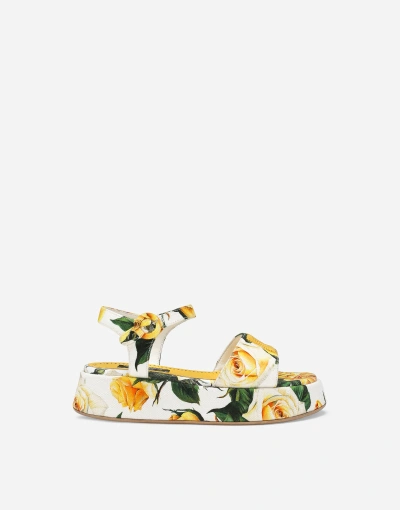 Dolce & Gabbana Printed Canvas Sandals