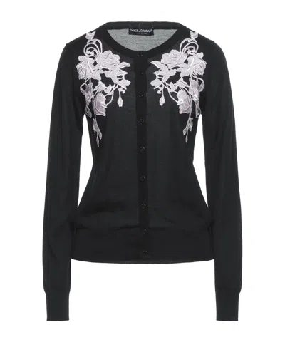 Dolce & Gabbana Printed Cardigans In Black
