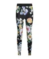 Dolce & Gabbana Mix Fiori Cropped Leggings In Black