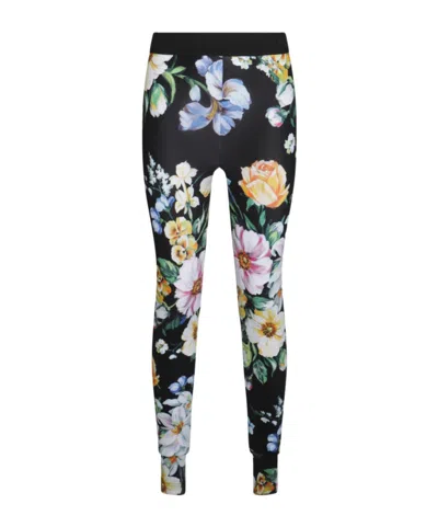 Dolce & Gabbana Mix Fiori Cropped Leggings In Multi