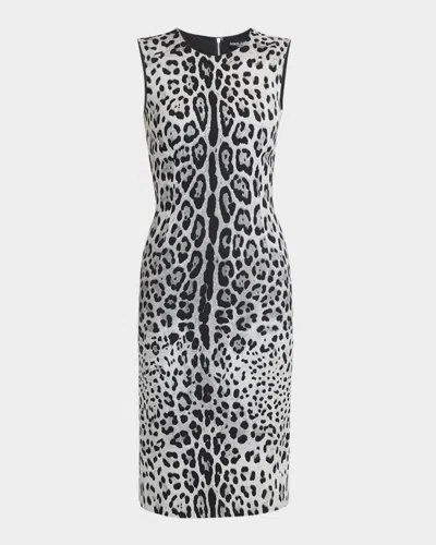 DOLCE & GABBANA PRINTED CHARMEUSE DRESS
