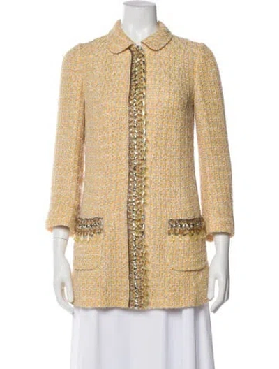 Pre-owned Dolce & Gabbana Printed Coat In Neutral