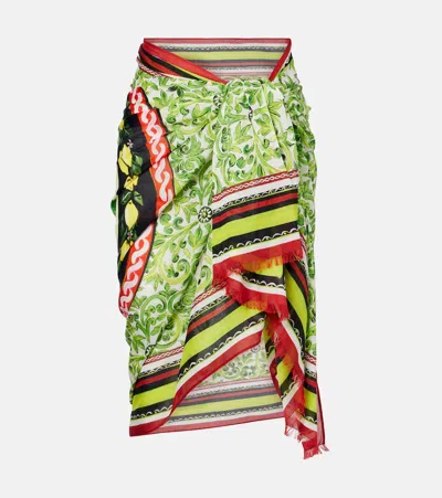 Dolce & Gabbana Printed Cotton Beach Cover-up