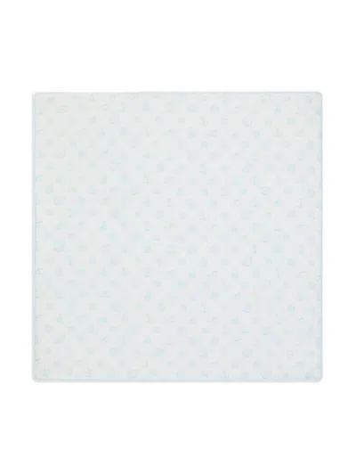 Dolce & Gabbana Printed Cotton Blanket In Blue