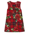 Dolce & Gabbana Printed Cotton-blend Dress In Multicoloured
