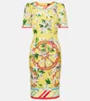 Dolce & Gabbana Printed Cotton-blend Midi Dress